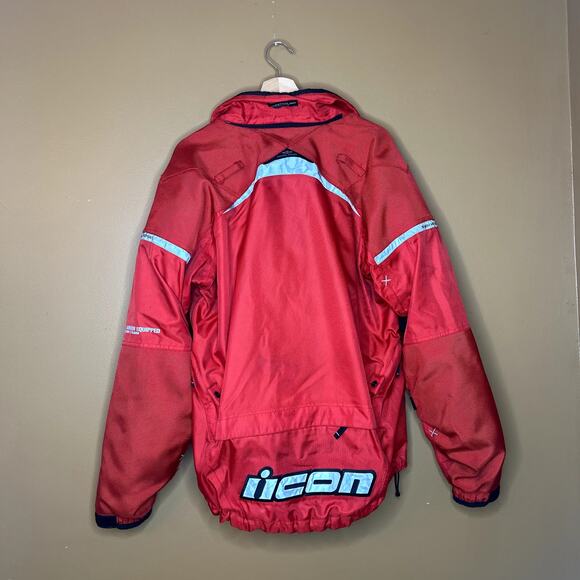Icon Motorcycle Patrol jacket Red Medium - Picture 10 of 14